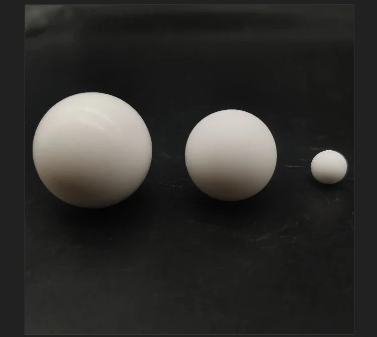White plastic sealing ball, polytetrafluoroethylene material, solid polytetrafluoroethylene ball