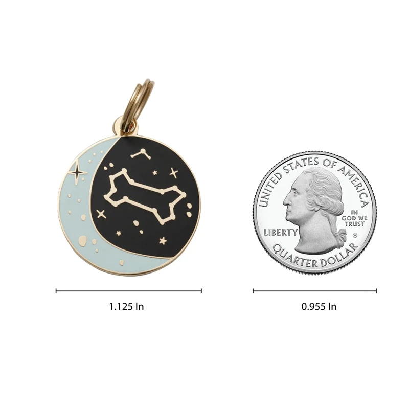 Wholesale New Design Custom Blank Back Zodiac Pet ID Tag Metal Dog Tag