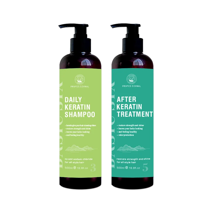 Private Label Professional Salon Organic Damage Repaired daily Pure Moisturizing keratin Hair Shampoo And Conditioner Set