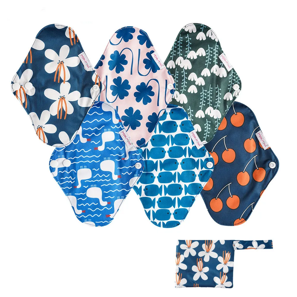 Подкладка для трусиков мам, менструальные прокладки из органического хлопка, многоразовые моющиеся женские гигиенические прокладки, гигиенические салфетки с древесным углем