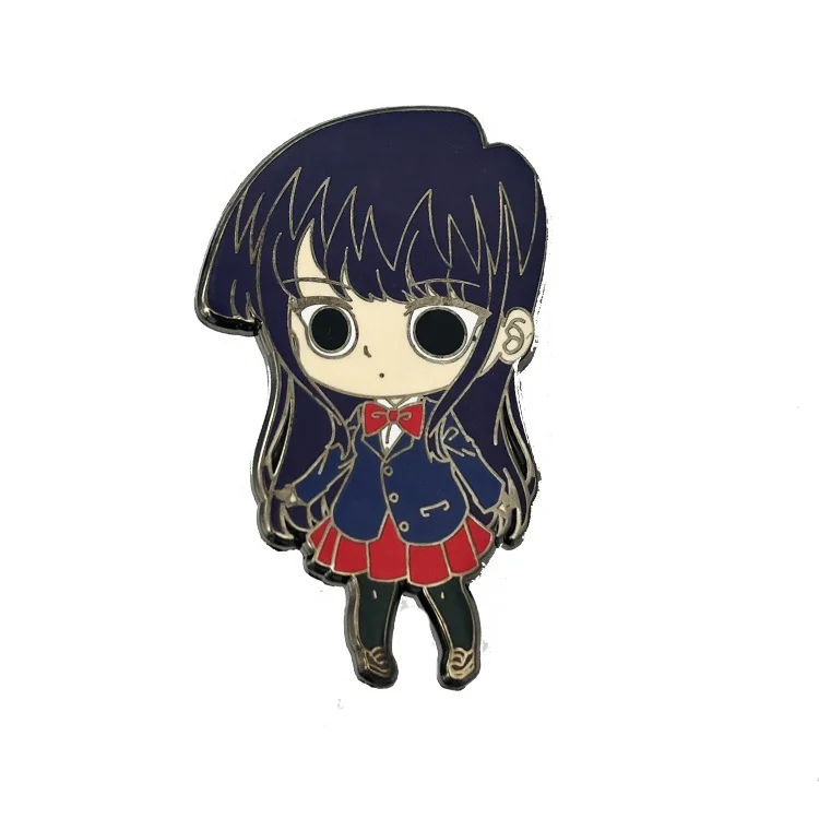 Custom Direct Sale Metal Badge Factory No MOQ Anime Logo DIY Enamel Filled Cartoon Lapel Pin