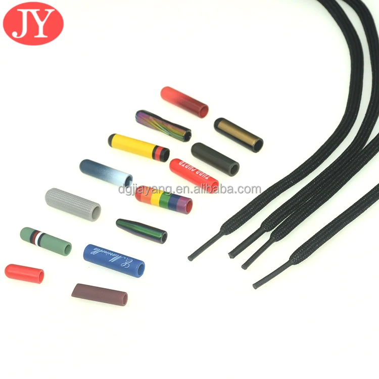 ABS rubber coating plastic aglet cord custom logo hoodies aglet ends hard plastic shoelace tips