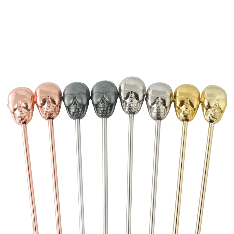 Cocktail Stirrers & Coffee Swizzle Sticks Stainless Steel Reusable Beverage Stir Sticks Top Shape Cocktail Shakers for Gifts