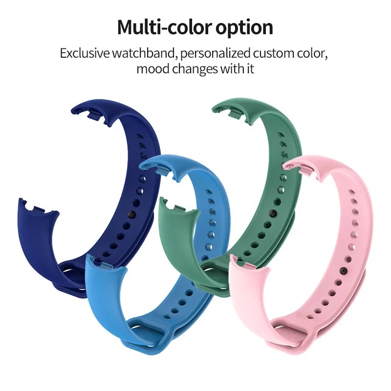 HMJ wholesale new silicone smart watch band belt sport wristband strap bracelet For xiaomi mi band 8 strap