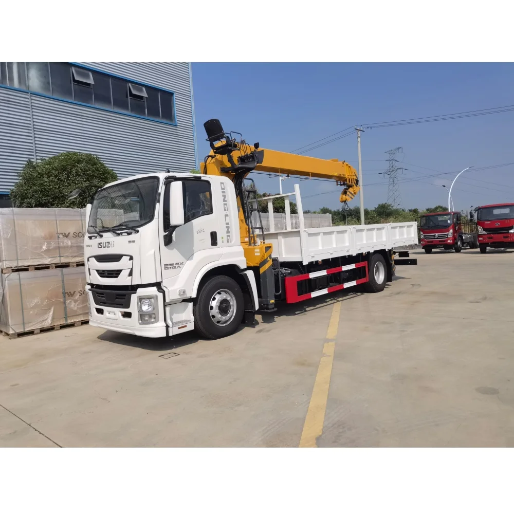 Euro III 5-ton Left-hand drive crane truck  Construction site vehicle Transport construction materials 190ps drum brake