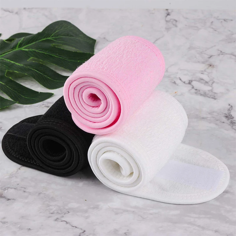 cosmetic face wash make up microfiber head band turban makeup soft spa yoga bath hair band 2022 wholesale