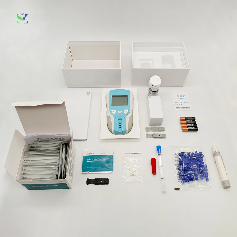 SZ Portable self-test Lipid Profile Meter Blood For Cholesterol Testing Machine Equipment Cholesterol Test Kit