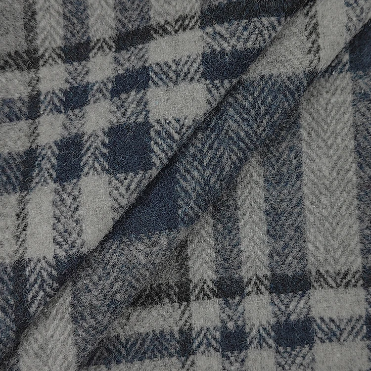 Soft Hand Feel TR Woven Check Shirt Fabric, Yarn Dyed Wool Polyester Spandex Check Fabric For Men Suiting/