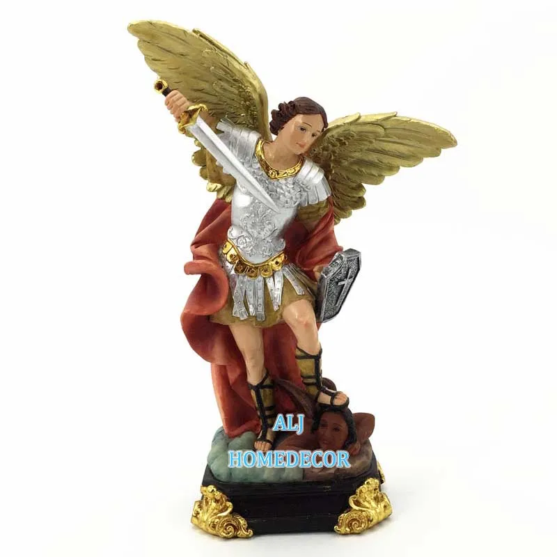 
Roman style St.Michael resin figurines sculptures OEM custom handmade religious catholic art statues 