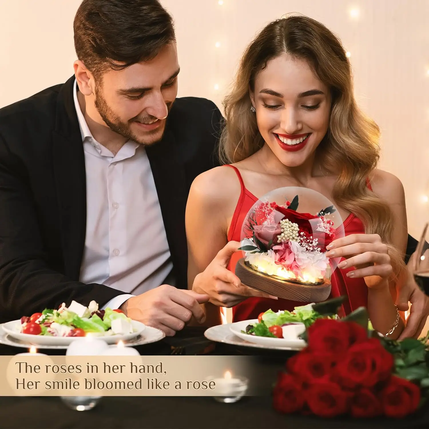 Unique Floral Gift Long-Lasting Real Flowers Preserved Flowers Roses Gifts for Women Mom