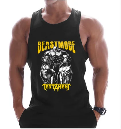 
Mens gyms clothing cotton bodybuilding Tank Top Muscle mens ropa hombre tops singlet erkek sleeveless sports Training vest 