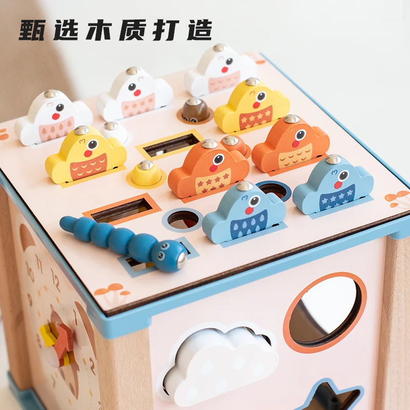 Montessori Wooden Ball Coin Drawer Matching Box Baby Early Educational Learning Teaching Aids Toys for Kids Boys