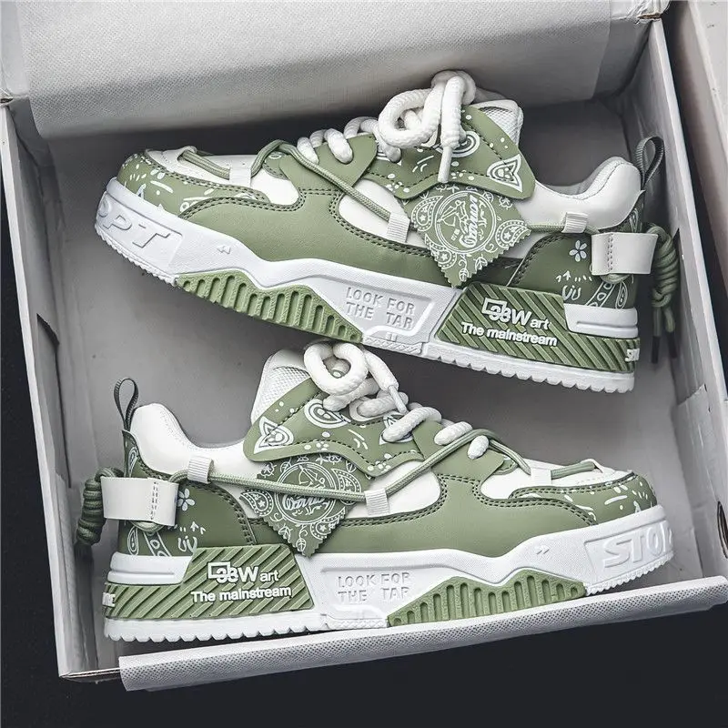 Mens Shoes 2024 New Summer Versatile Niche Original Casual Flat Shoes Sports Thick Sole Height Increasing Bread Tide Shoes