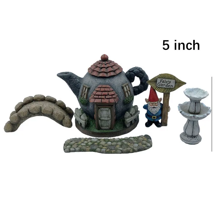 Garden Figurines Miniature Garden Accessories Polyresin Miniature Garden Figures SCULPTURE Artificial Flower Miniature Resin