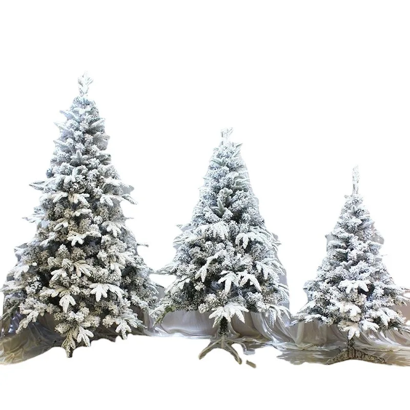 Factory Direct Supplier Snowy Flocked Artificial Pine Needles Christmas Tree