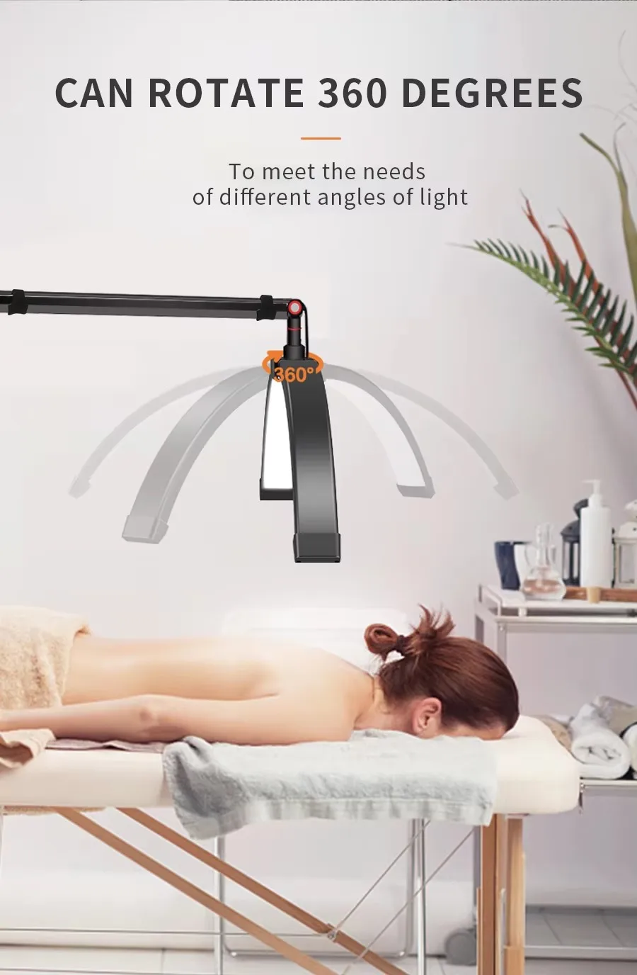 Bedside Half Moon Ring Lamp With Remote Control LED Moon Lash Light for Eyelash Beauty  Photographic Lighting With Phone Clip