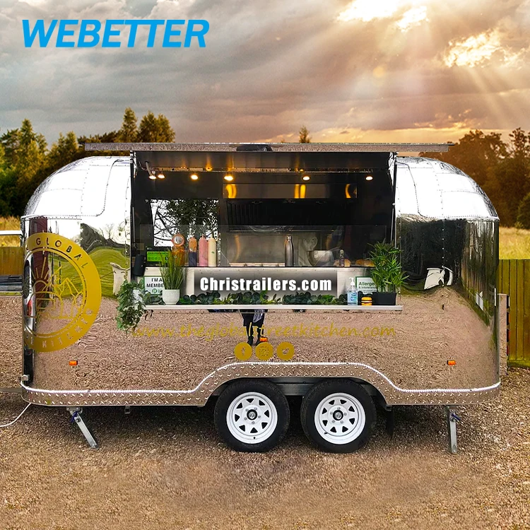  Мобильная тележка WEBETTER для фаст-фуда с сертификатом CE передвижная обеда наружный кухонный прицеп