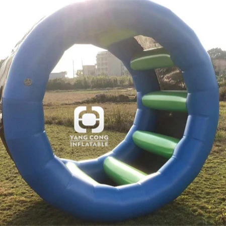 Round shape water game walking customized inflatable roller wheels
