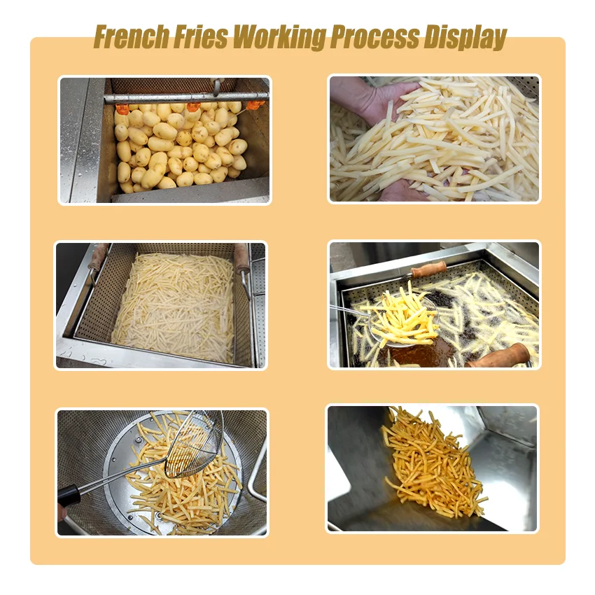 Turkey Automatic Gas 100Kg/H Manufacturing Frozen Long French Fries Making Machine