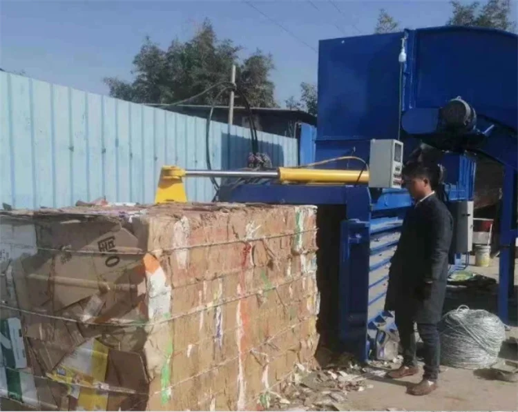 Automatic horizontal balers for waste paper/cardboard hydraulic baler machine/horizontal baling press machine