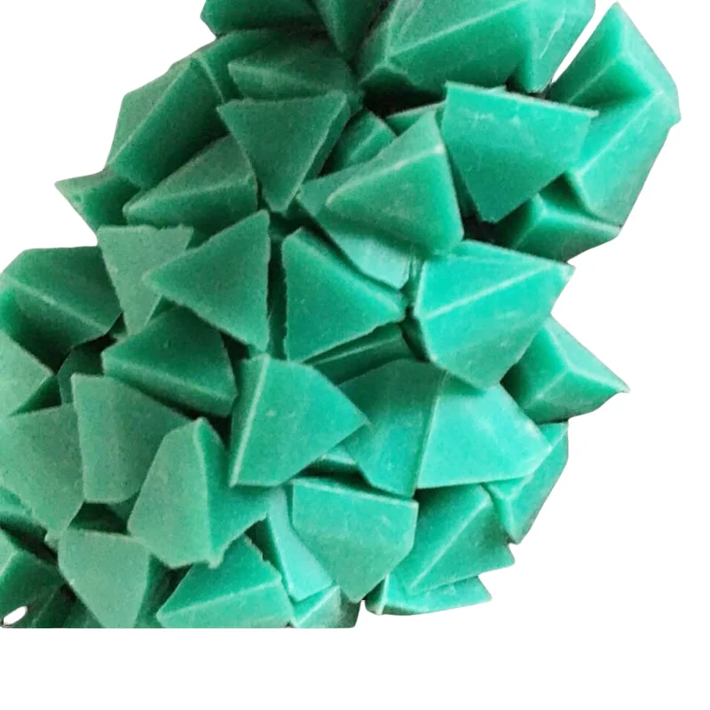 High Quality Economic Green Plastic Tumbling Polishing Media Silverware Surface Deburring Blasting Tool