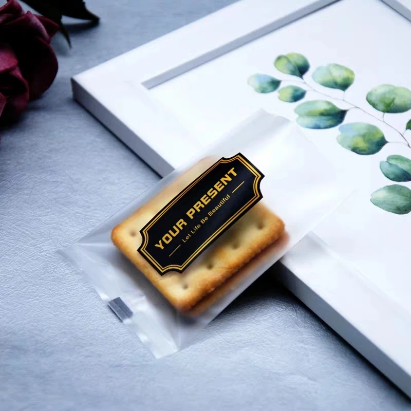 Wholesale Low Price Clear And Frosted Back Seal Bread Plastic Bag