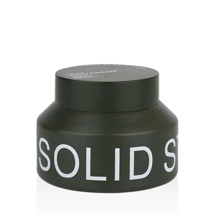 Silk Printing Customized Glass Jar 100g 150g Unique Shape Slant Shoulder Cosmetic Jars with Plastic Marble BEST Packaging CN;SHG