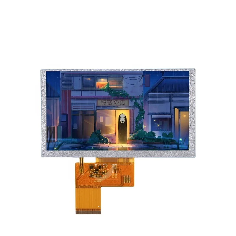 HMI 800x480 5' lcd touch screen 40 pin  spi interface with flash 5 inch tft lcd module display
