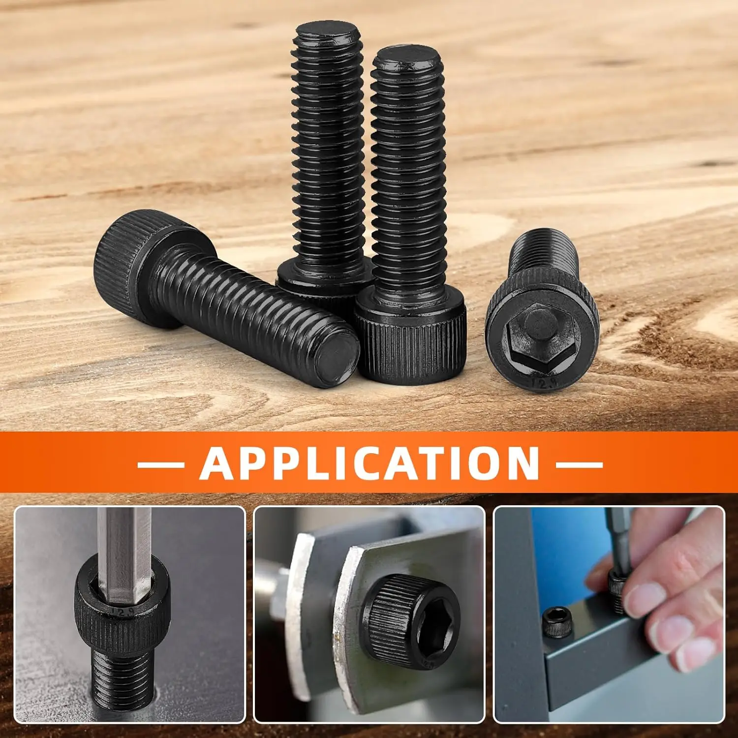 Fastener Socket Head Cap Screws Cap Bolts12.9 Grade Alloy Steel Black Oxide Allen Hex Drive Bolts Screws