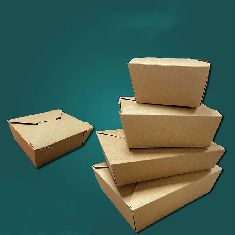 Disposable restaurant paper food package box take away paper food container