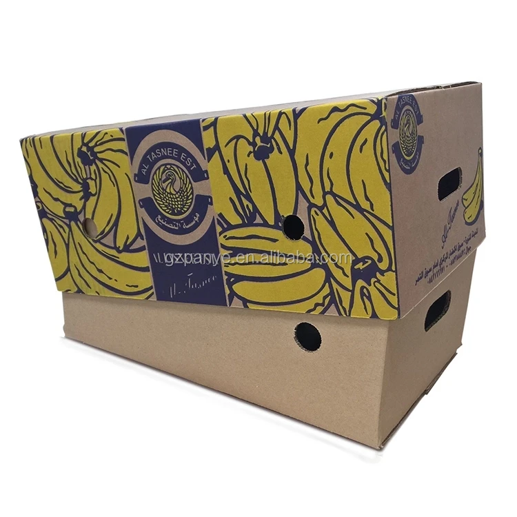 
Wholesale corrugated Paper Cardboard Carton Banana Packing Storage Box Design Sizes Packaging 