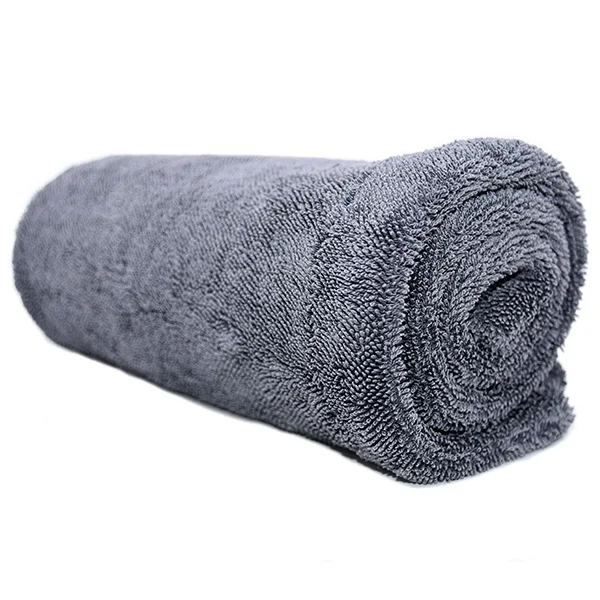Dark Grey 1400GSM Edgeless 50x80cm Dual Layered Car Washing Drying Twist Cleaning Cloth