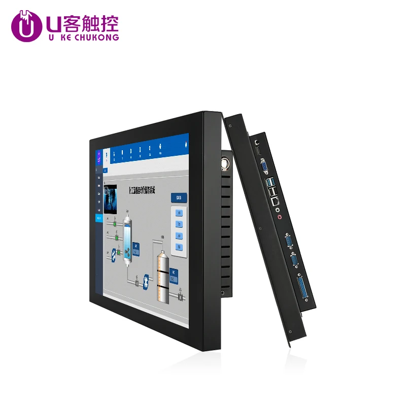 High Quality i3 8th gen CPU all-in-one pc For Industrial with Waterproof IP65 panel Resistive touch monitor