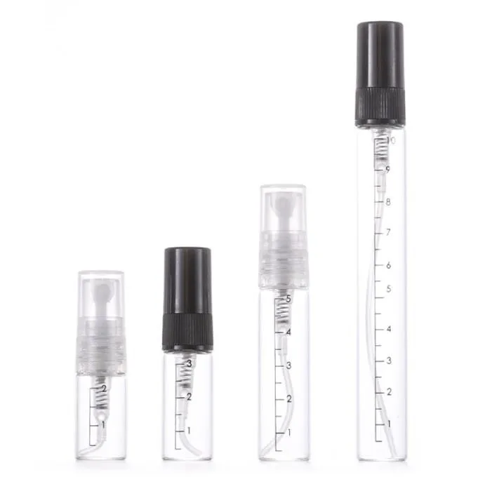 2ml 3ml 5ml 10ml Graduated Glass Spray Bottle Perfume Sample Vial Atomizer Bottle With Scale