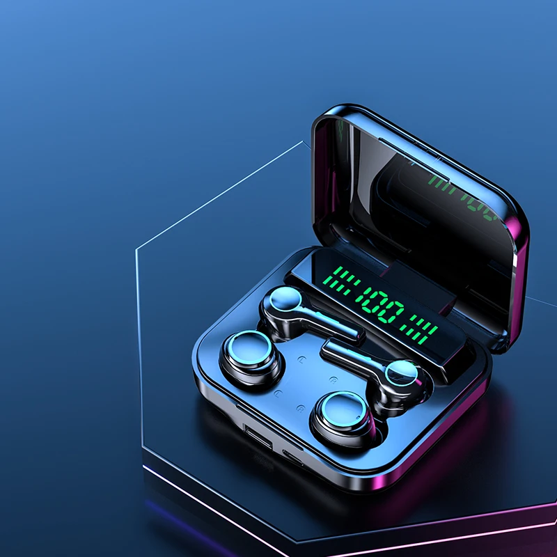 Original m21 TWS Headphones Audifonos Double People Use Mini Headset 2000Mah Power Bank True Stereo Wireless Earbuds earphones