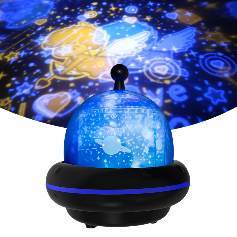 Indoor  Night Light Remote Control Angel Ocean Star Light Rotating Music star light projector