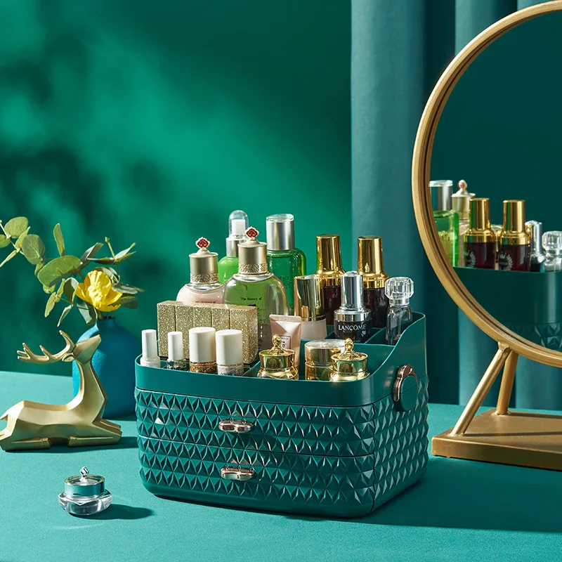 
Cosmetic storage box drawer-style tabletop dresser plastic rack 