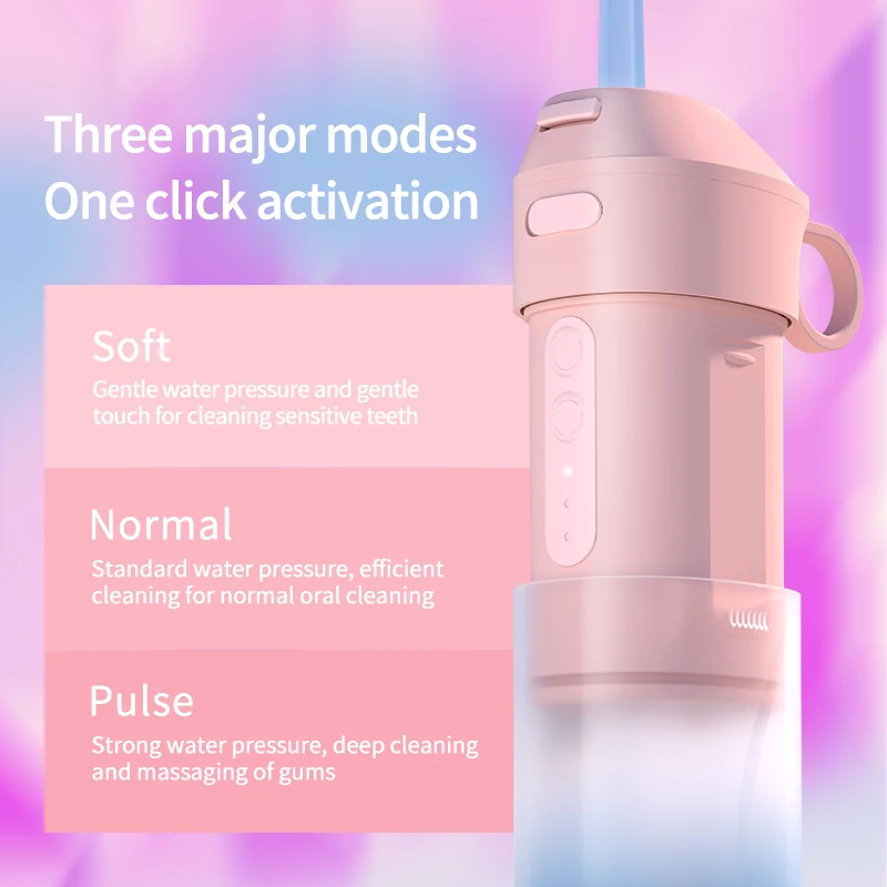 Classic Design Portable Water Flosser Oral Irrigator with IPX7 Waterproof Design