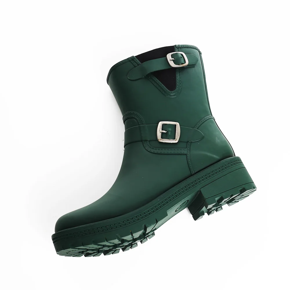 LAAPS high quality fashion low tube gum boots waterproof ladies rubber trendy neoprene ankle boots