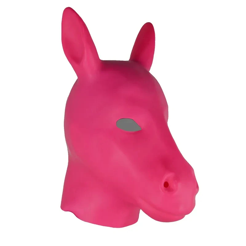 Adult Sex Toys Fetish Latex Donkey Headgear Cosplay props Latex Hood