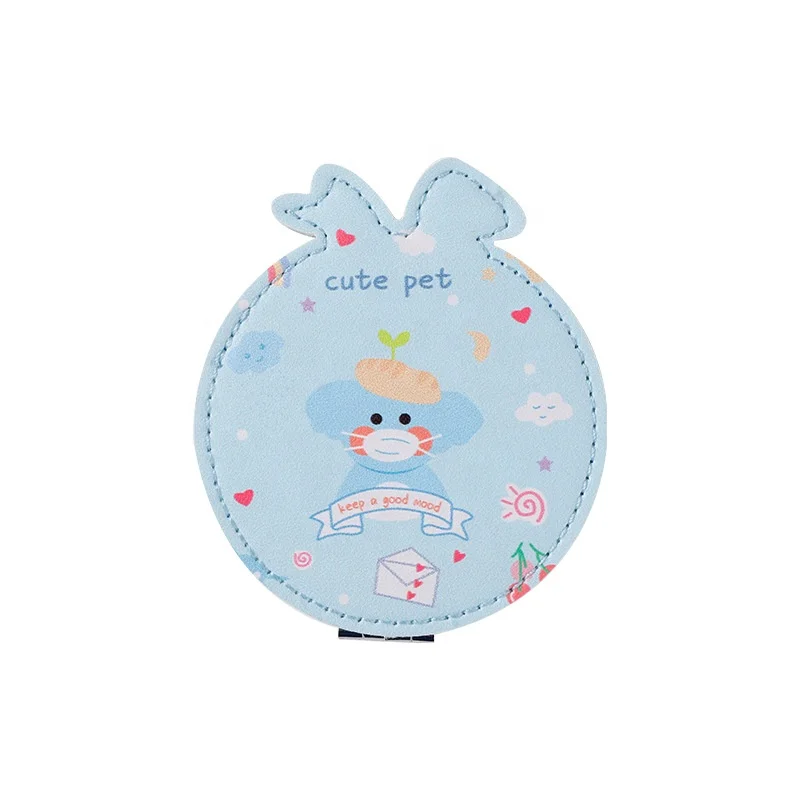 2023 Cartoon Lovely Two-sided Foldable Mirror Espejo De Maquillaje Plastic Makeup Mirror Girly Princess Kitty Cat Mirror