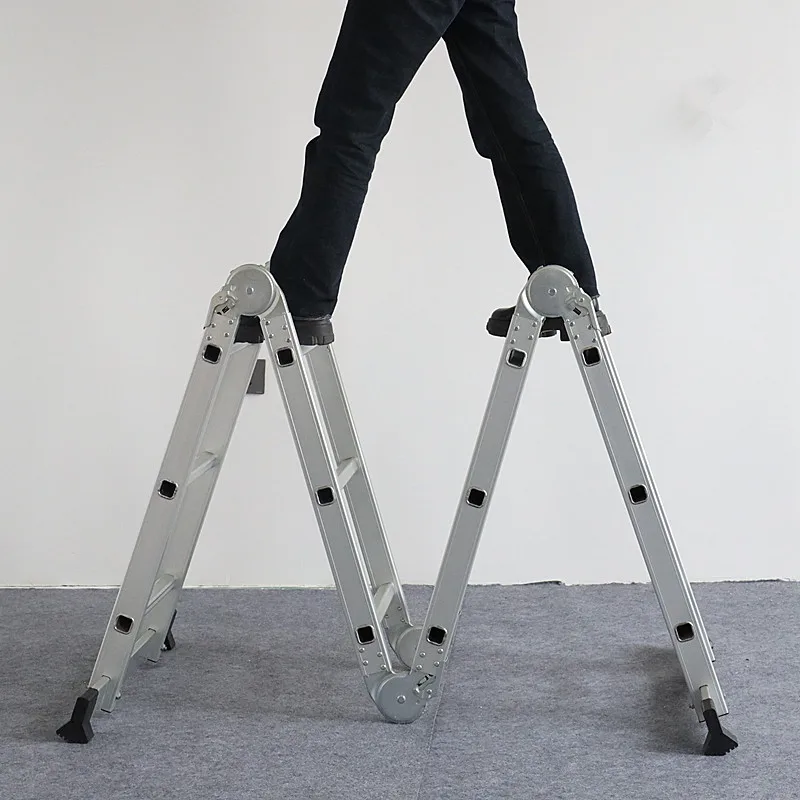 Multipurpose easy plegables escaleras de aluminio, high quality manual folding step ladder