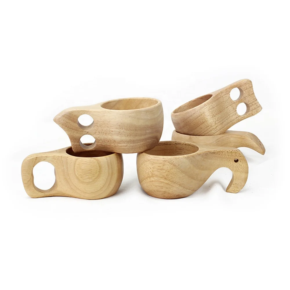 
handmade beech wood tea cup reusable wooden coffee cups wholesale 