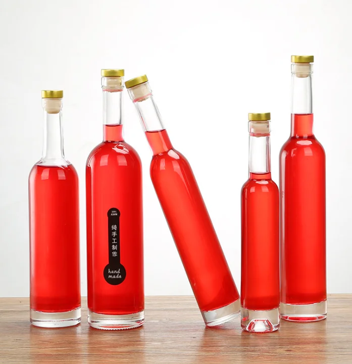 Manufacture custom LOGO botella de vidrio 500ml 750 ml 1000 ml liquor decanter empty wine garrafas de vidro bottles