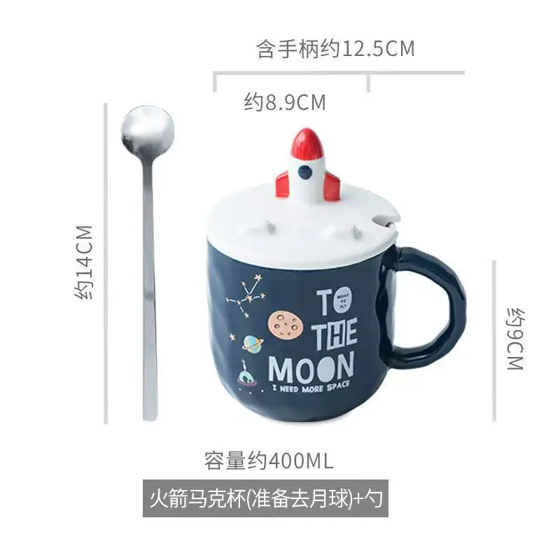 Custom wholesale 2024 new arrival astronaut planet ceramic mug creative design coffee mug for holiday gifts