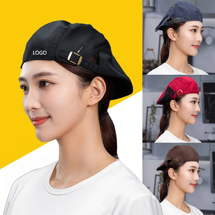 Nice quality new design chef hats for men and women custom logo cooking kitchen chef ca-p and hats for hotel wholesaler