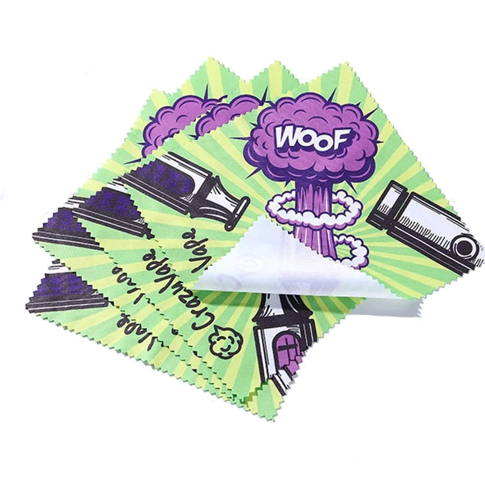 Wholesale high Quality Large Customizable Custom Print Logo Sunglasses Cleaning Wipe Cloth Microfiber Glasses Cleaning Cloth