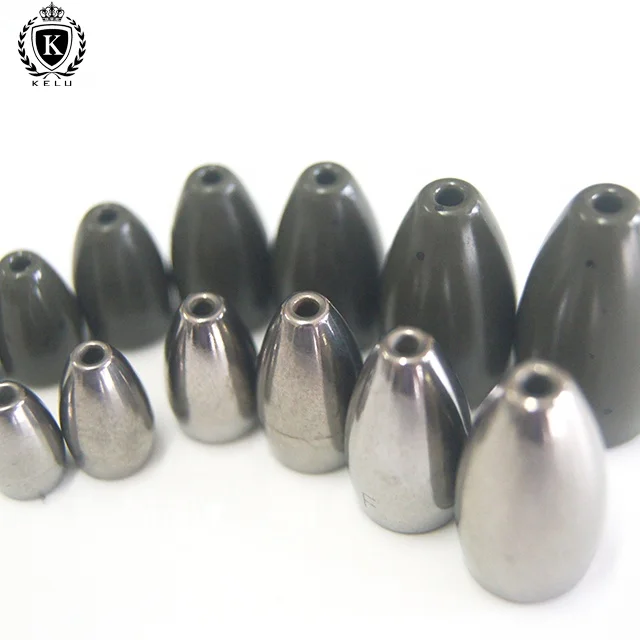 FW-FL-A009  worm weight Flipping weight silver Tungsten Fishing Sinker all kinds of sizes for fishing