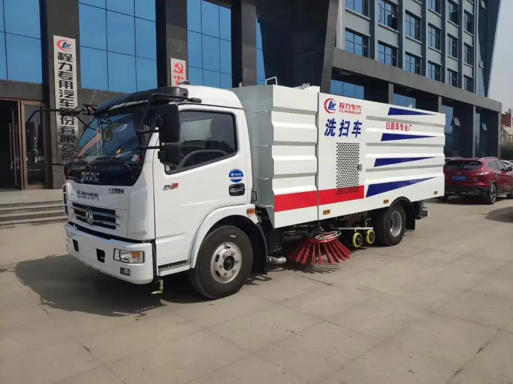 Made in China brand new 4x2 DFAC brand 9 tons high pressure cleaning sweeper truck
