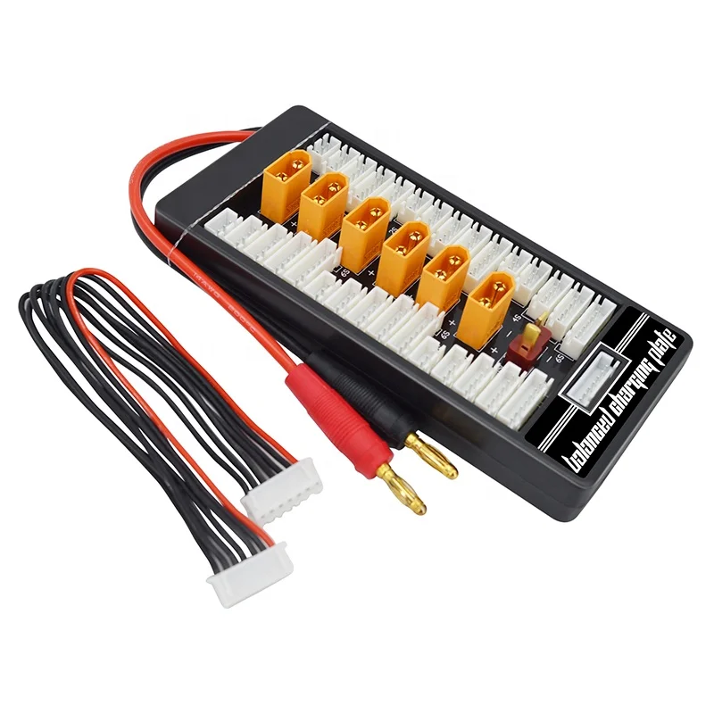 Latest arrival model airplane battery 2s-6s 4.0- xt60 parallel charging board 4.0 banana charger adapter board